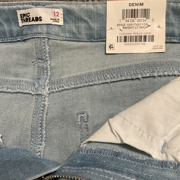 Epic Threads Big Girls Skinny Jeans, Size 12. NWT - Picture 4 of 5